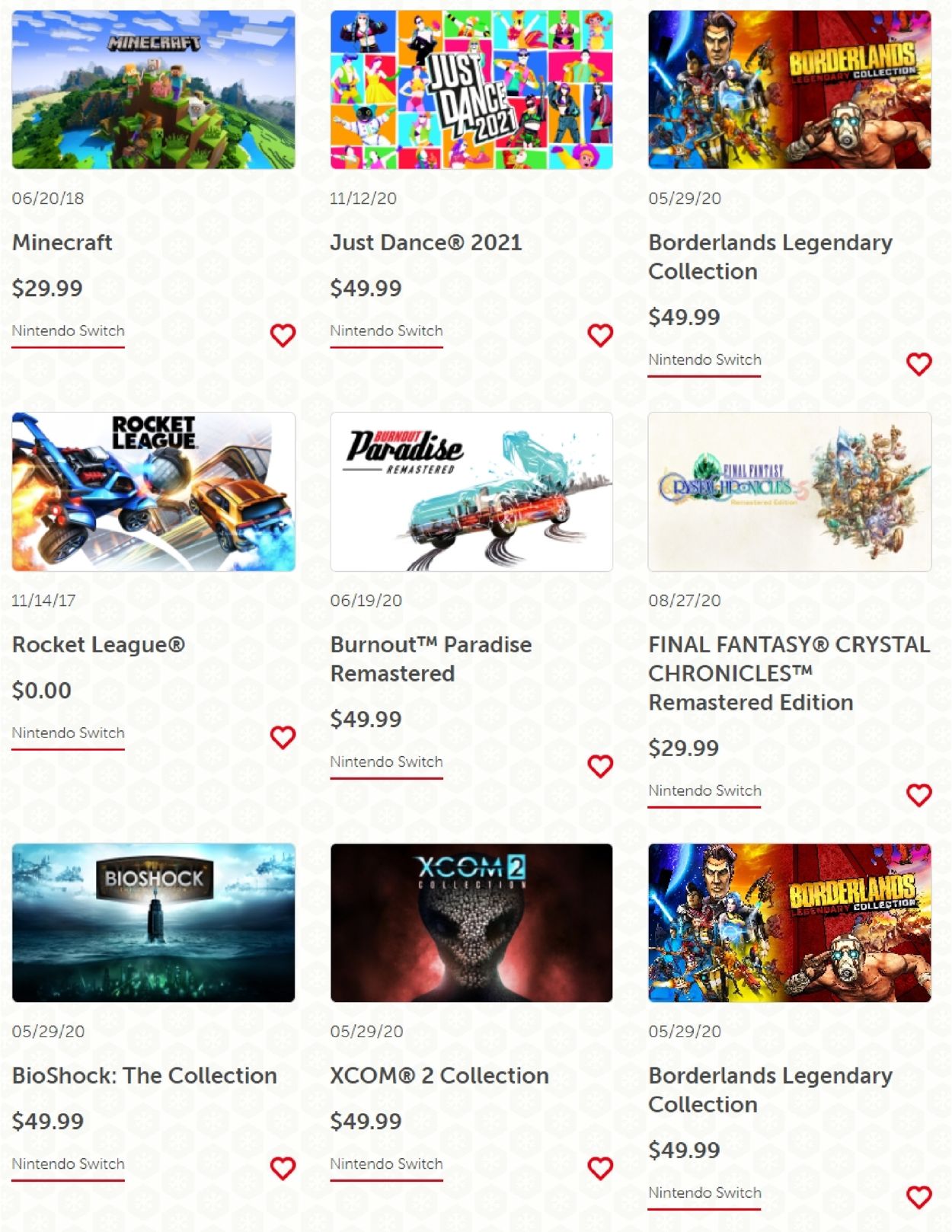 Catalogue Nintendo Black Friday 2020 from 11/17/2020