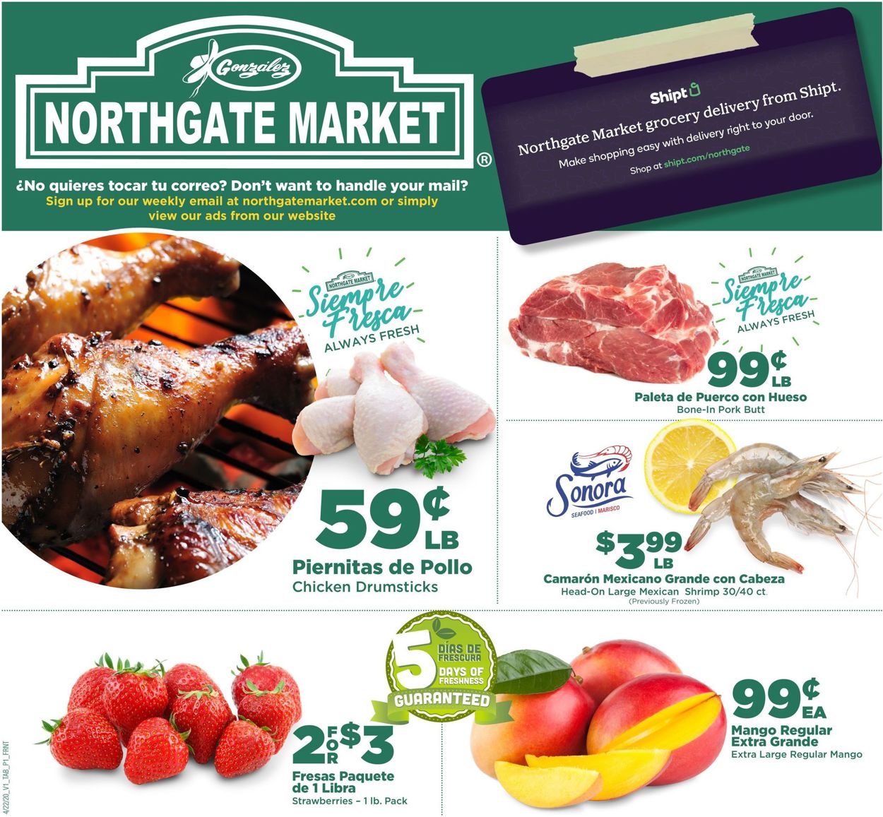 Catalogue Northgate Market from 04/22/2020