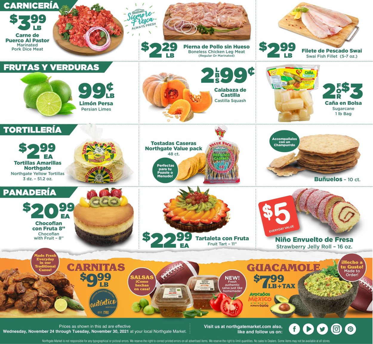 Catalogue Northgate Market THANKSGIVING 2021 from 11/24/2021