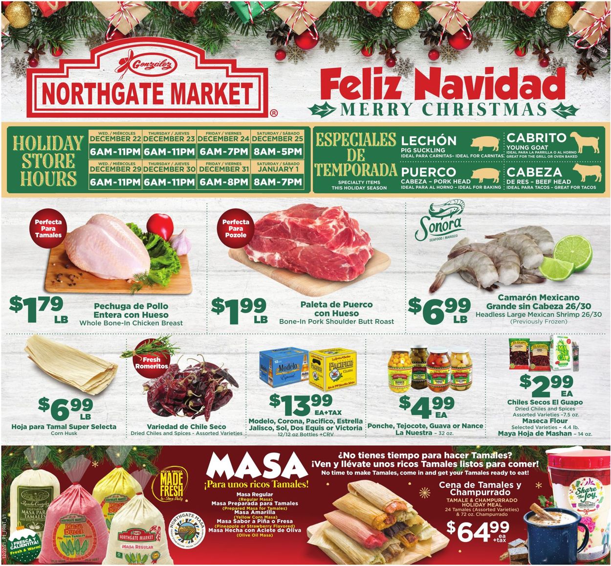 Catalogue Northgate Market CHRISTMAS 2021 from 12/22/2021