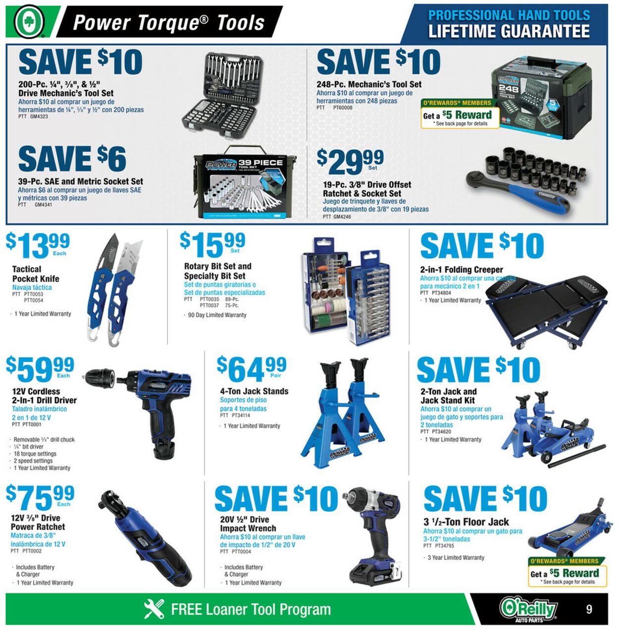 Catalogue O'Reilly Auto Parts from 10/30/2024