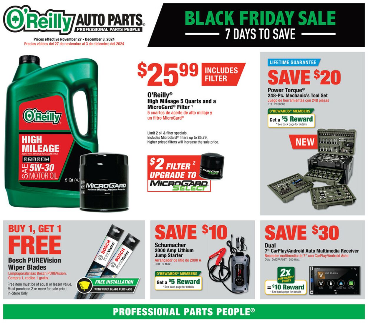 Catalogue O'Reilly Auto Parts from 11/27/2024