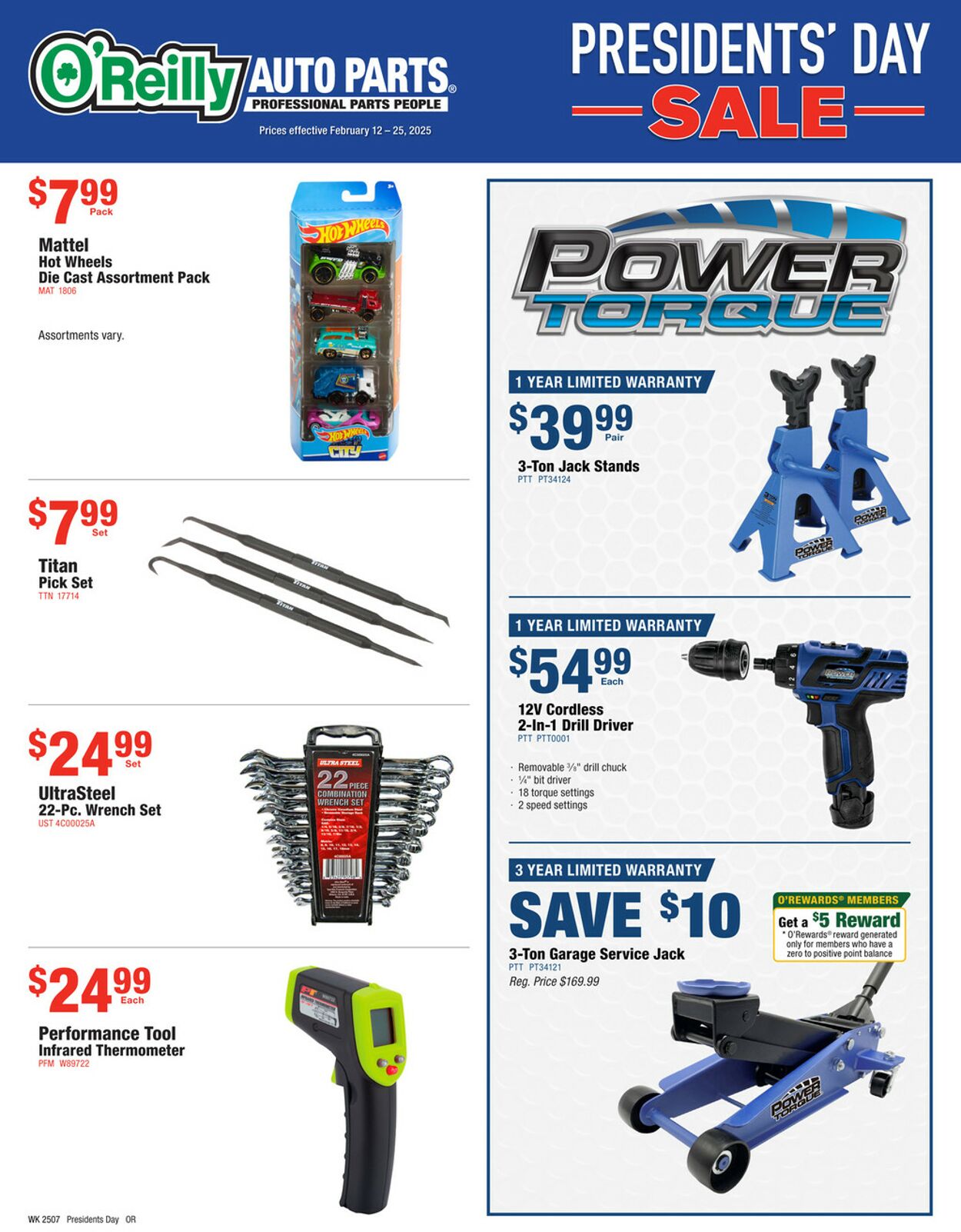 Catalogue O'Reilly Auto Parts from 02/12/2025