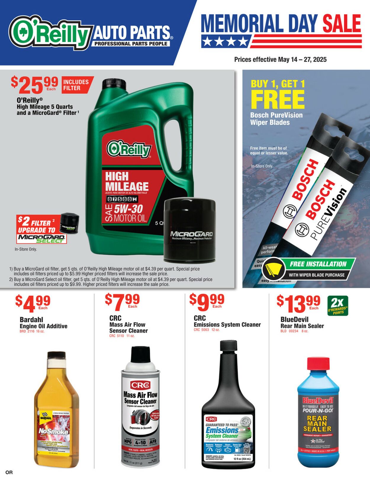 Catalogue O'Reilly Auto Parts from 05/14/2025