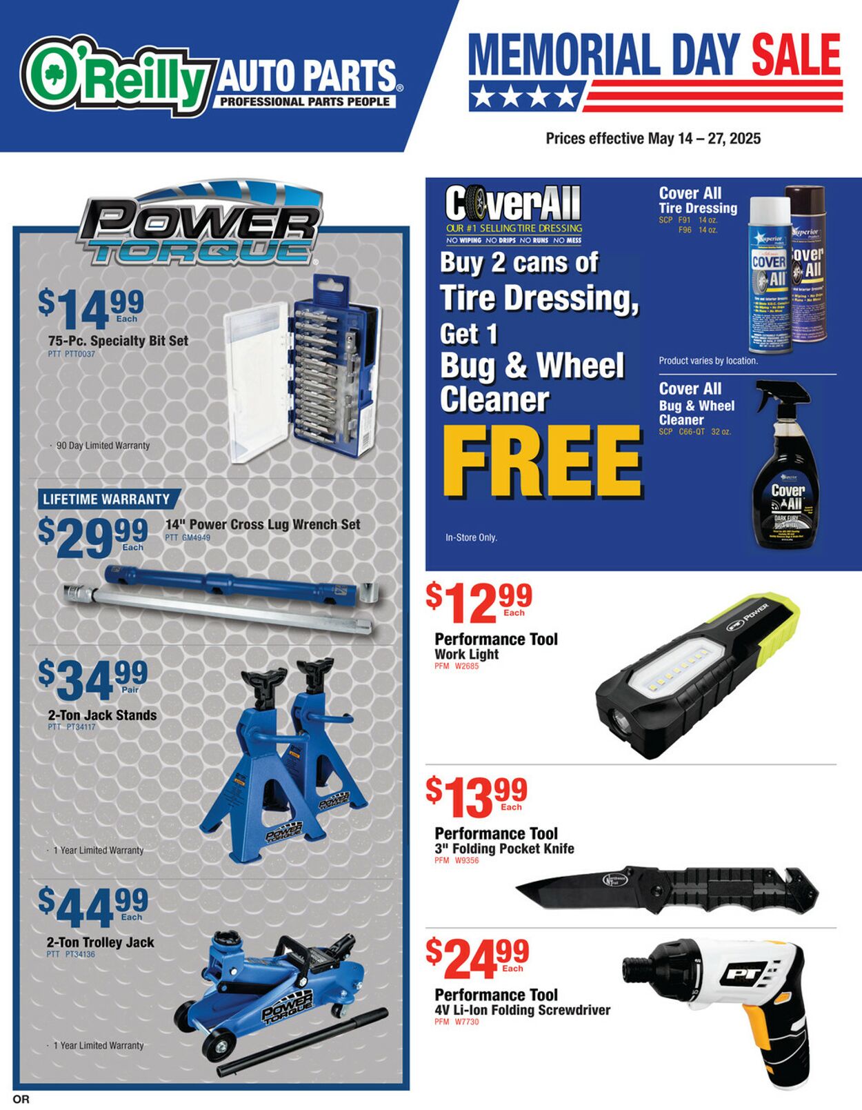 Catalogue O'Reilly Auto Parts from 05/14/2025