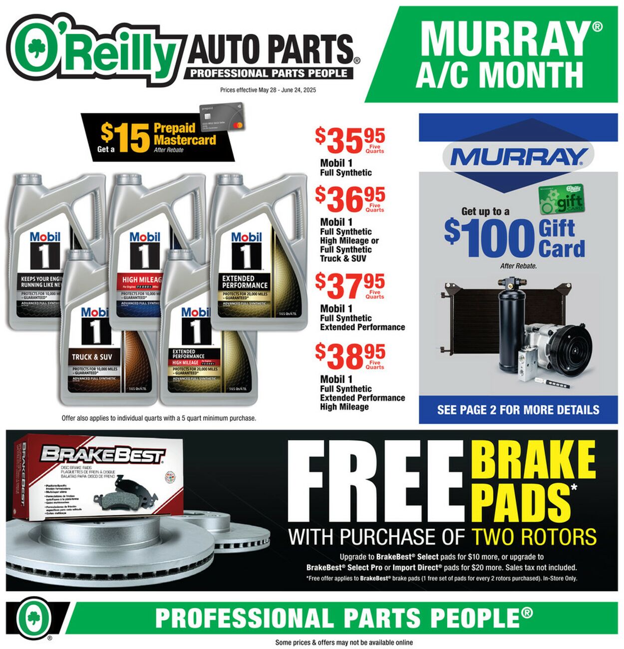 Catalogue O'Reilly Auto Parts from 05/28/2025