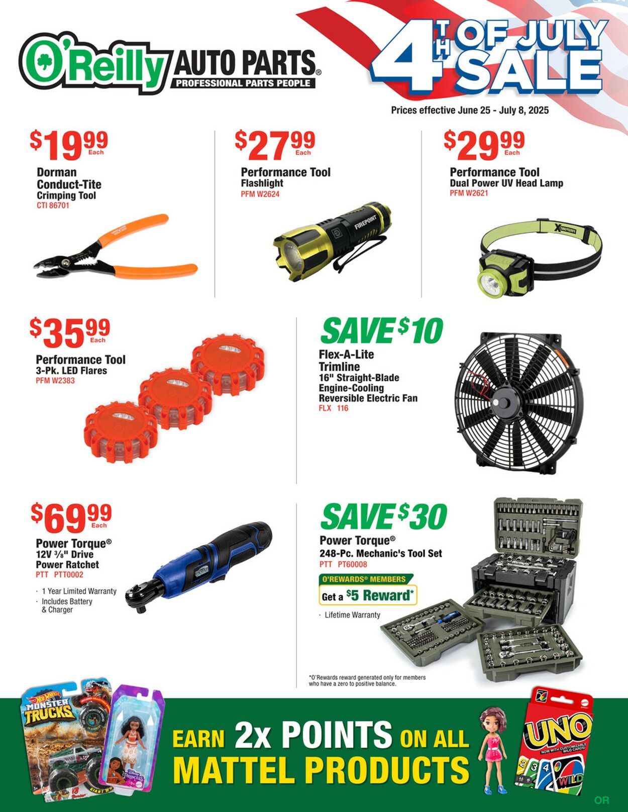 Catalogue O'Reilly Auto Parts from 06/25/2025