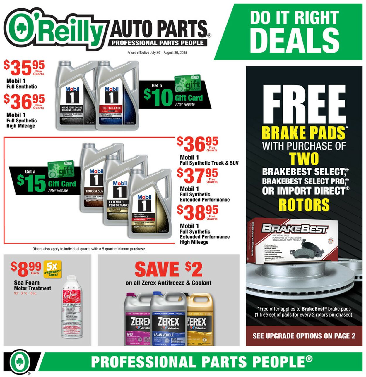 Catalogue O'Reilly Auto Parts from 07/30/2025