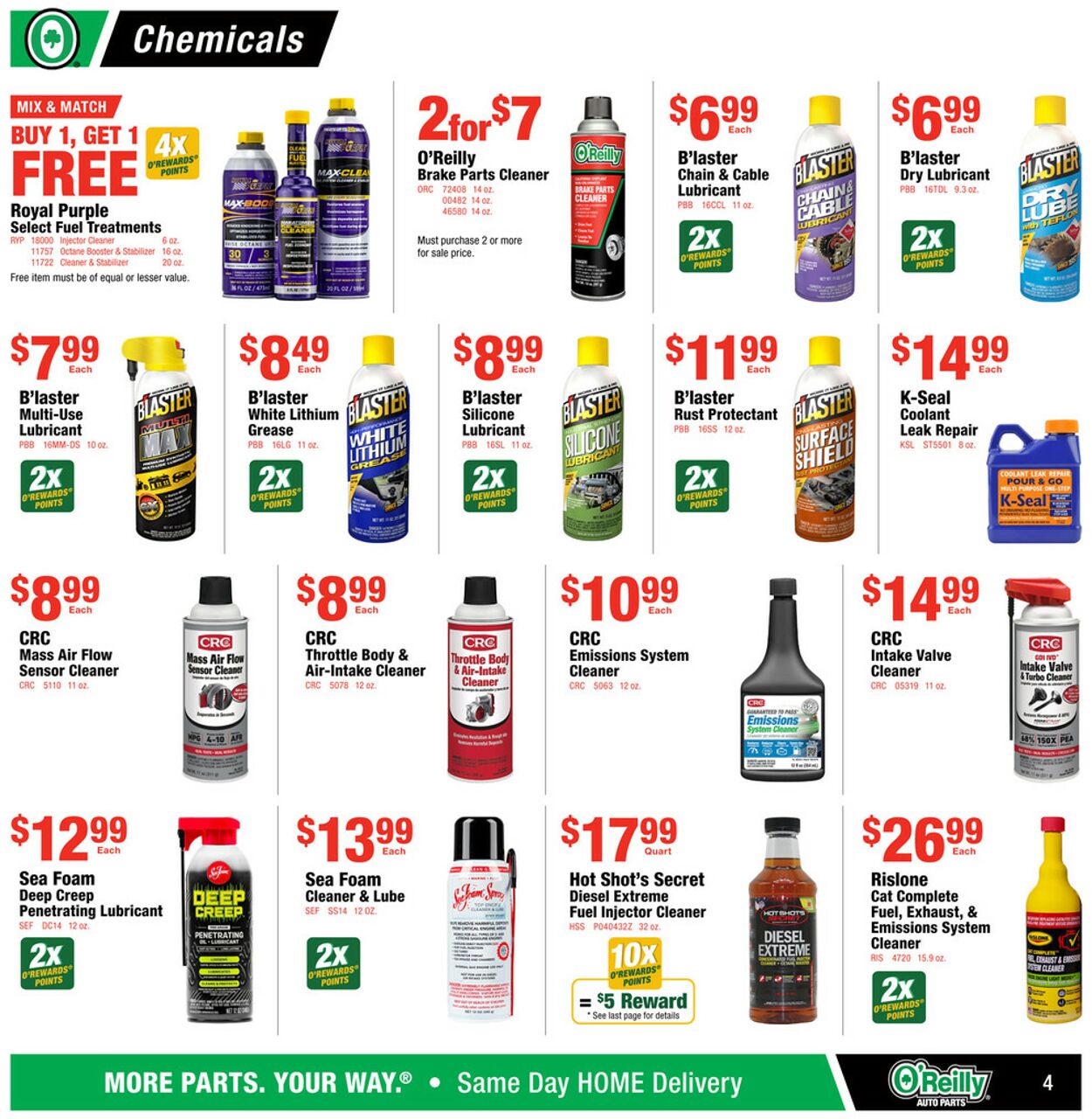 Catalogue O'Reilly Auto Parts from 07/30/2025