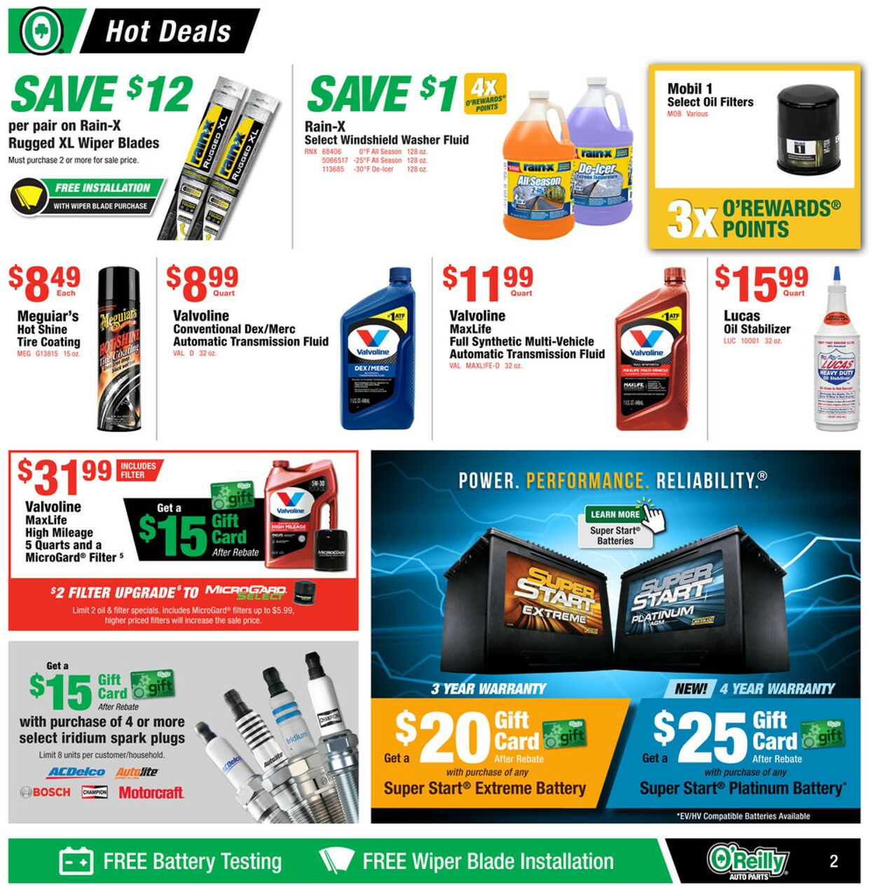 Catalogue O'Reilly Auto Parts from 09/24/2025