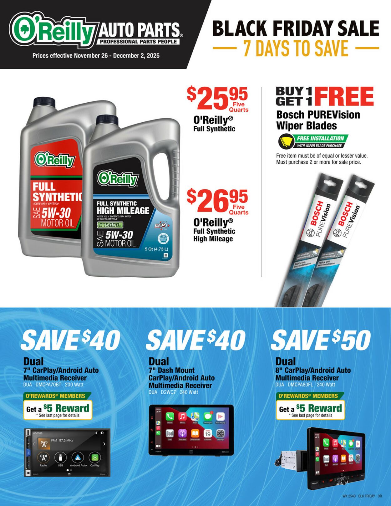 Catalogue O'Reilly Auto Parts from 11/26/2025