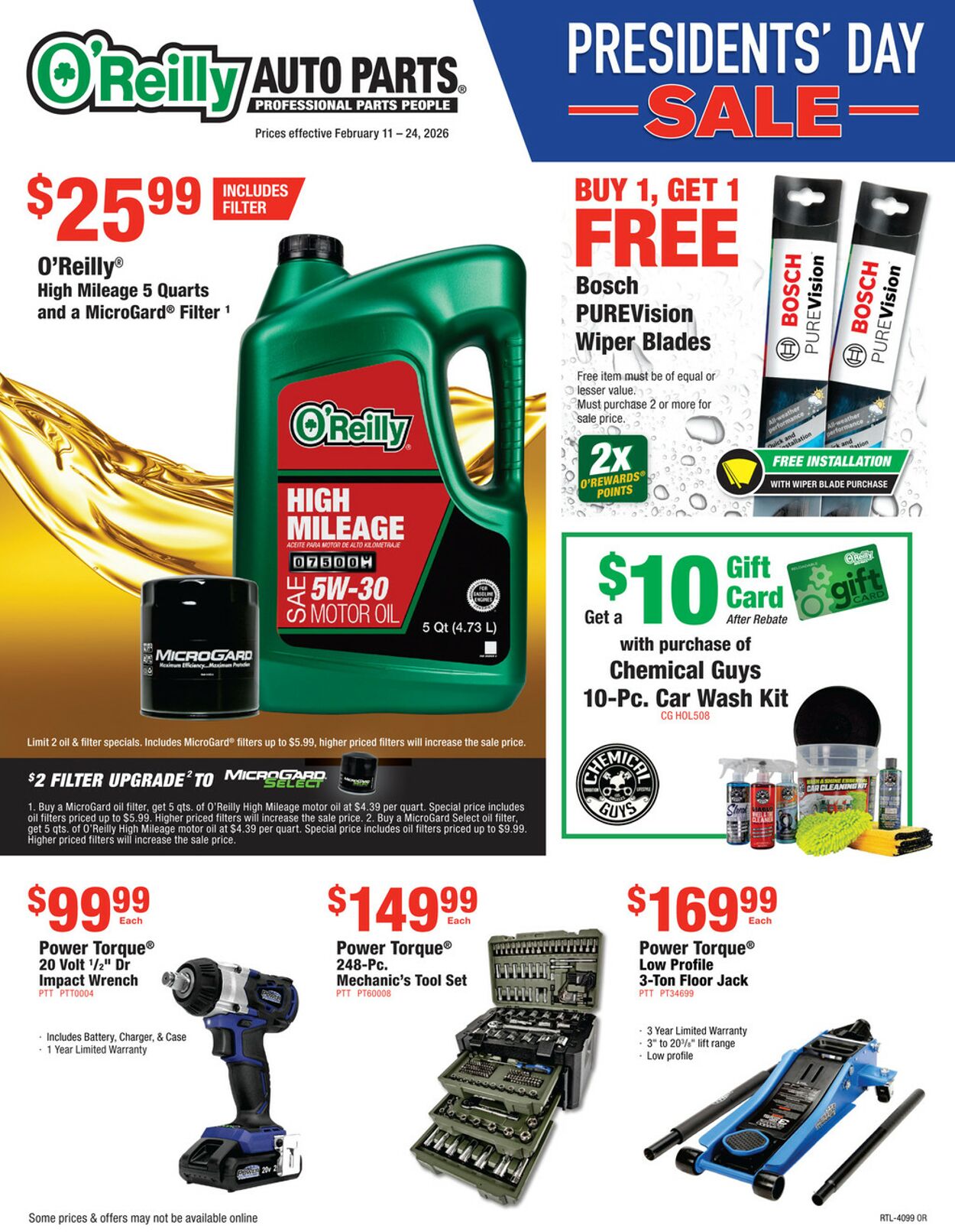 Catalogue O'Reilly Auto Parts from 02/11/2026