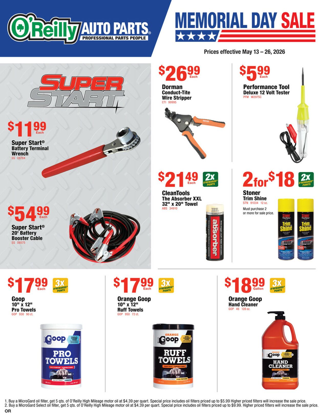 Catalogue O'Reilly Auto Parts from 05/13/2026