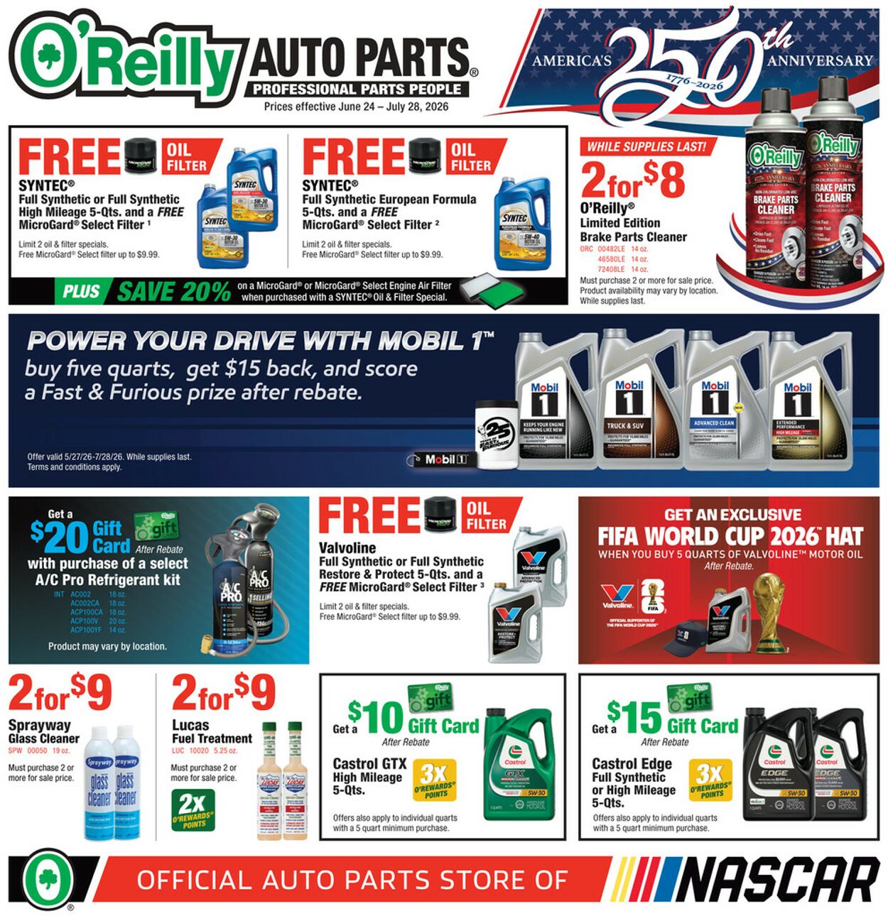Catalogue O'Reilly Auto Parts from 06/24/2026