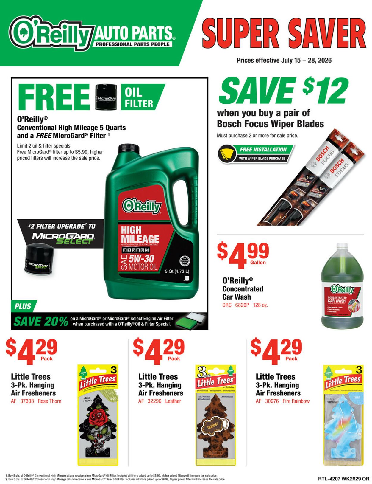 Catalogue O'Reilly Auto Parts from 07/15/2026