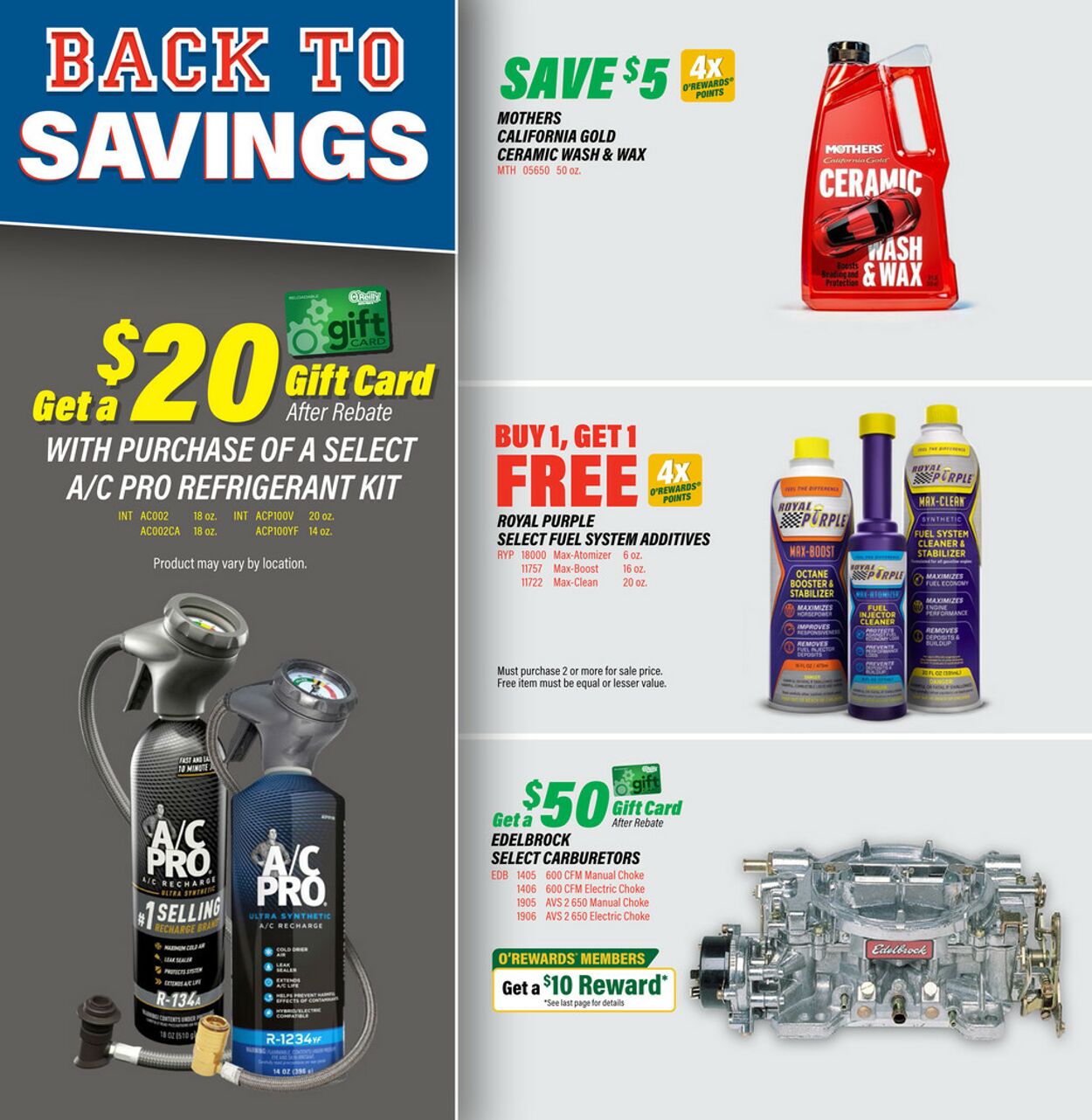 Catalogue O'Reilly Auto Parts from 07/29/2026