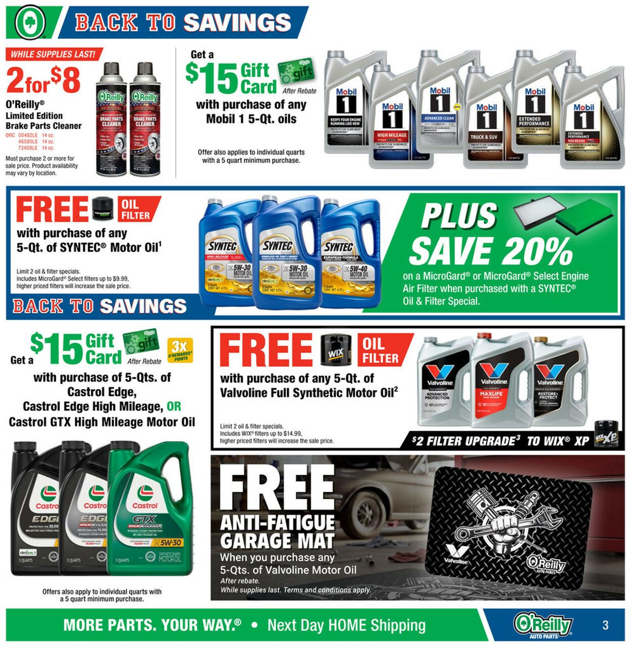 Catalogue O'Reilly Auto Parts from 07/29/2026