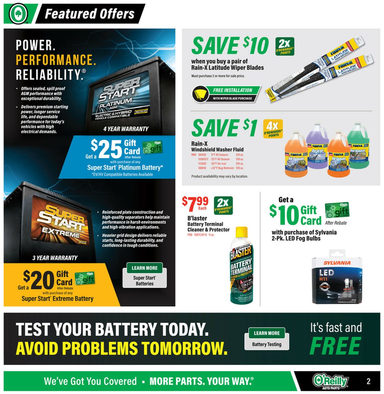 Catalogue O'Reilly Auto Parts from 09/30/2026