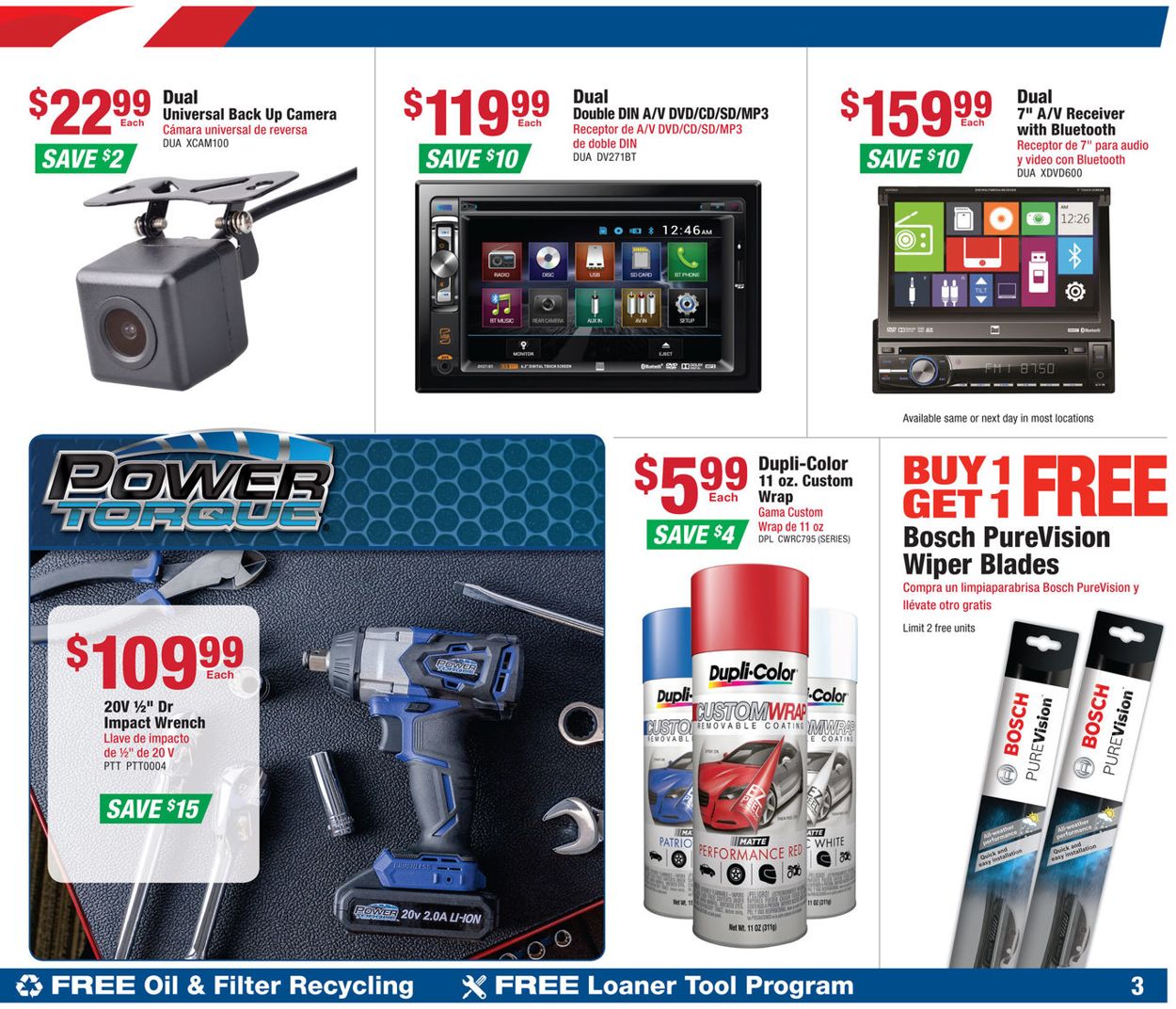 Catalogue O'Reilly Auto Parts from 07/03/2019