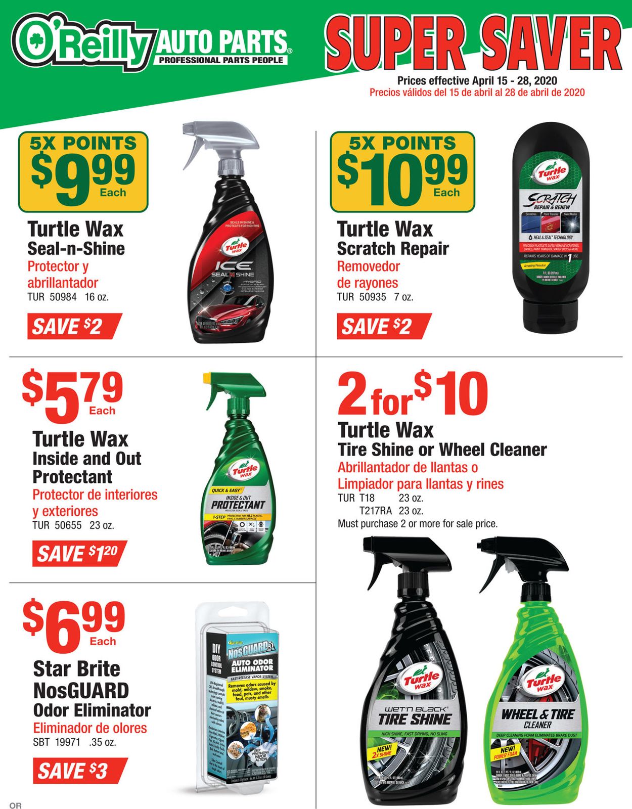 Catalogue O'Reilly Auto Parts from 04/15/2020
