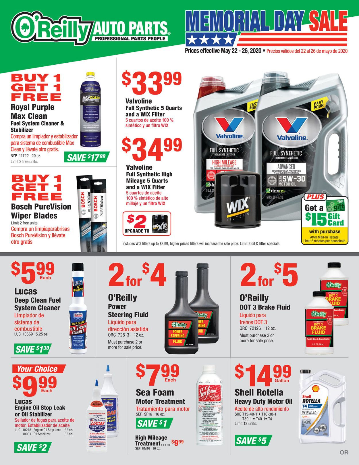 Catalogue O'Reilly Auto Parts from 05/22/2020