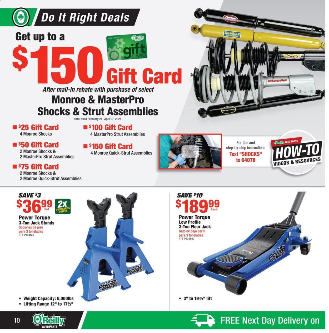 Catalogue O'Reilly Auto Parts from 02/24/2021