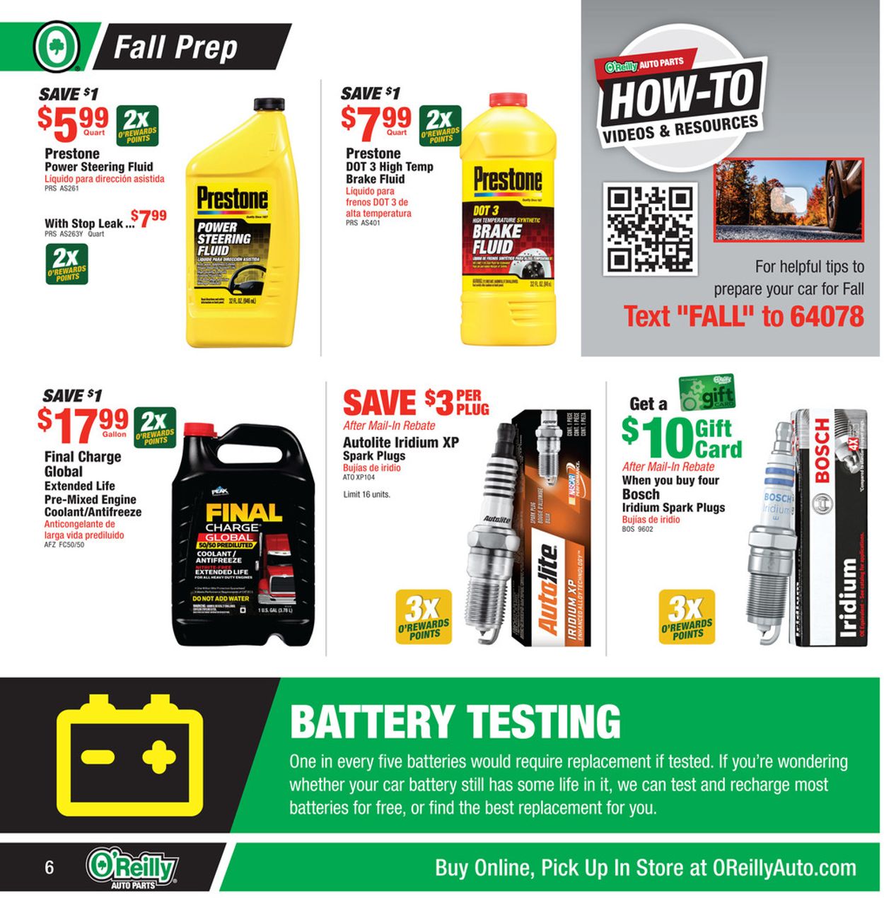 Catalogue O'Reilly Auto Parts from 08/25/2021