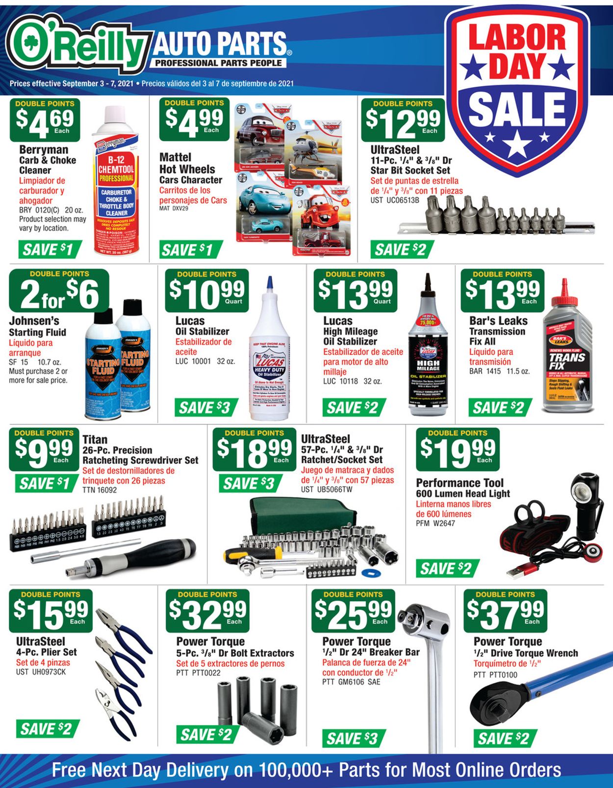 Catalogue O'Reilly Auto Parts from 09/03/2021