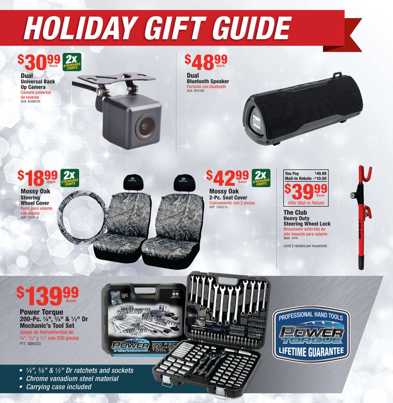Catalogue O'Reilly Auto Parts HOLIDAY 2021 from 11/24/2021