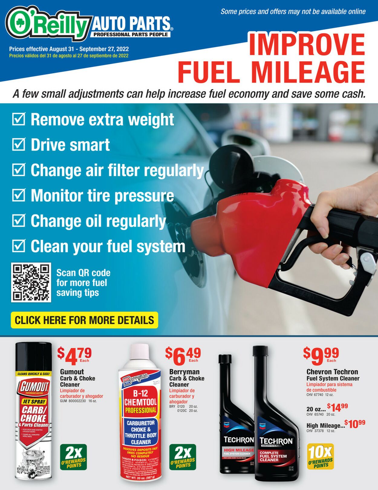 Catalogue O'Reilly Auto Parts from 08/31/2022