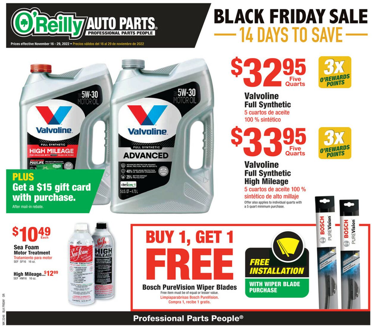 Catalogue O'Reilly Auto Parts from 11/16/2022