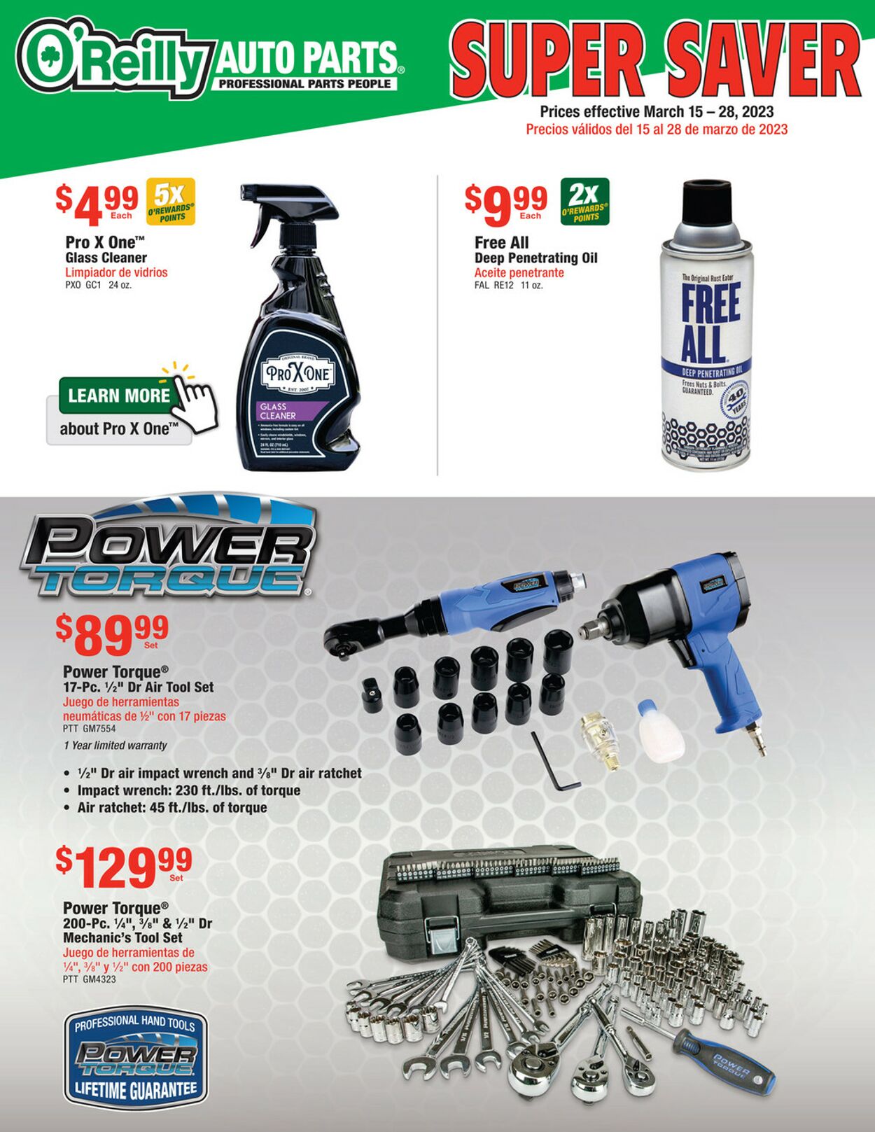 Catalogue O'Reilly Auto Parts from 03/15/2023