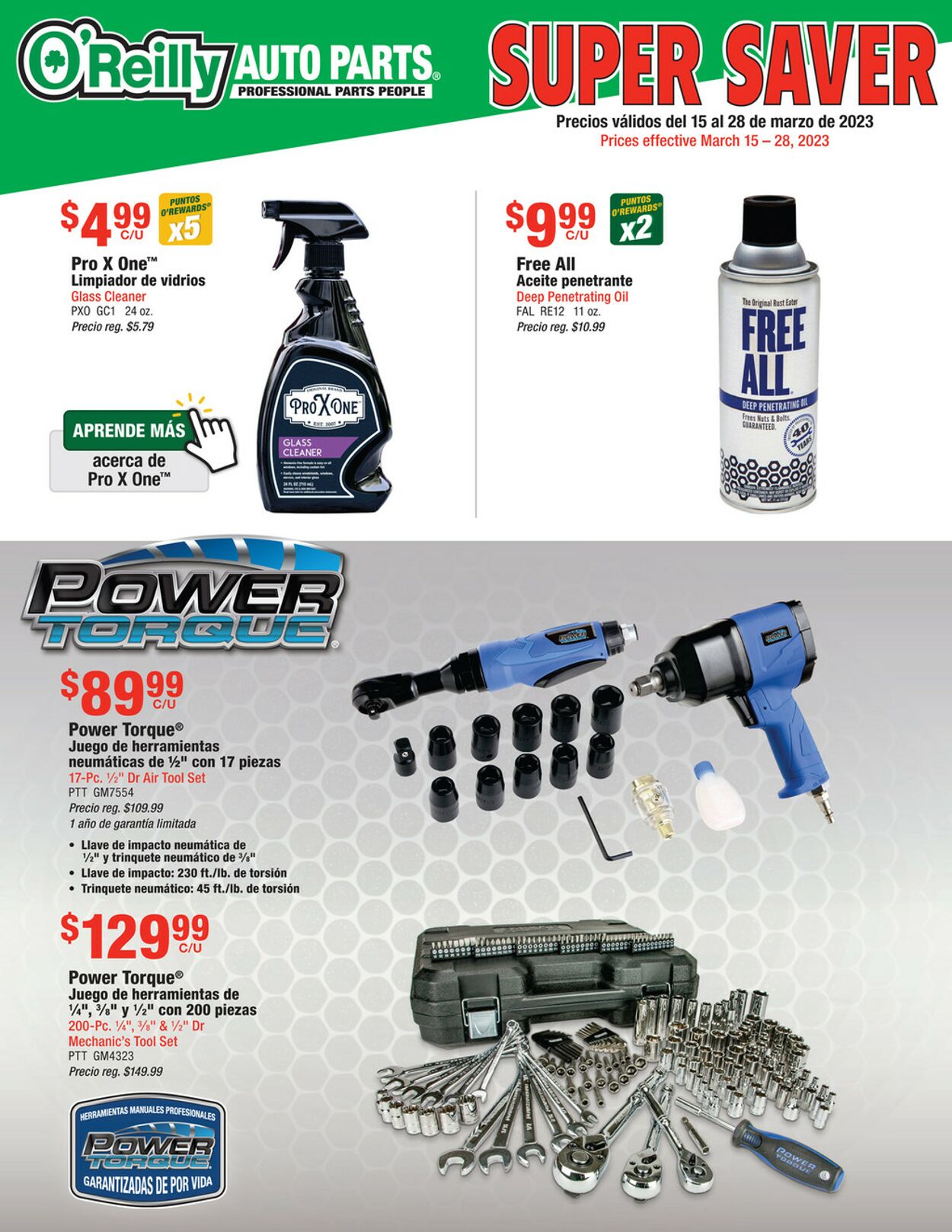 Catalogue O'Reilly Auto Parts from 03/15/2023