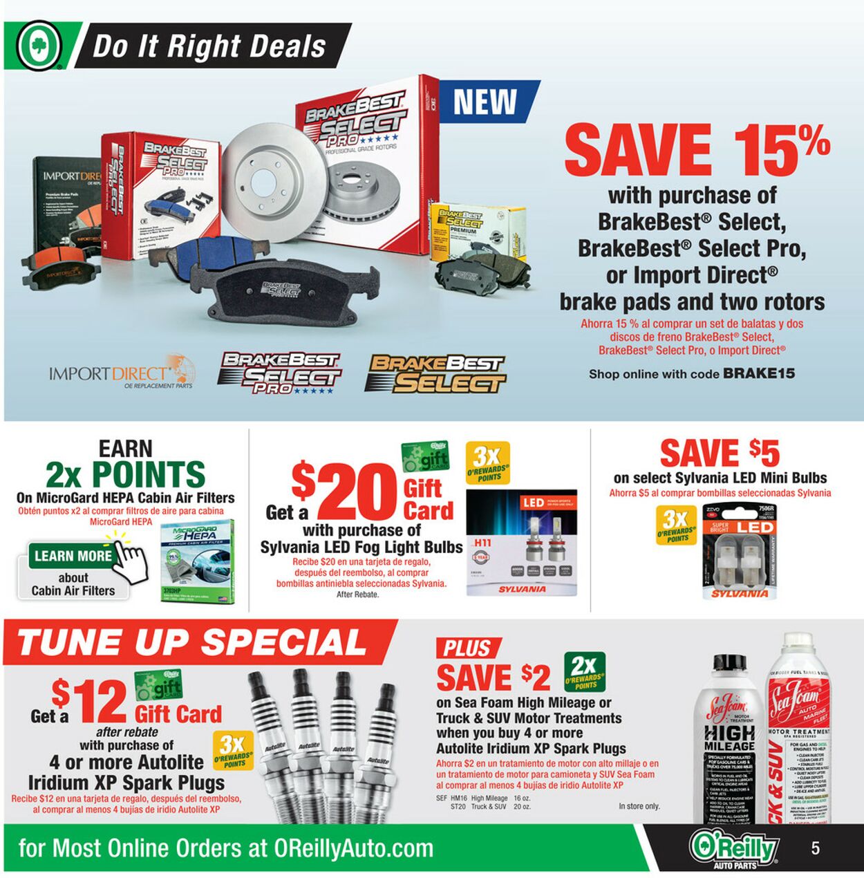 Catalogue O'Reilly Auto Parts from 08/30/2023