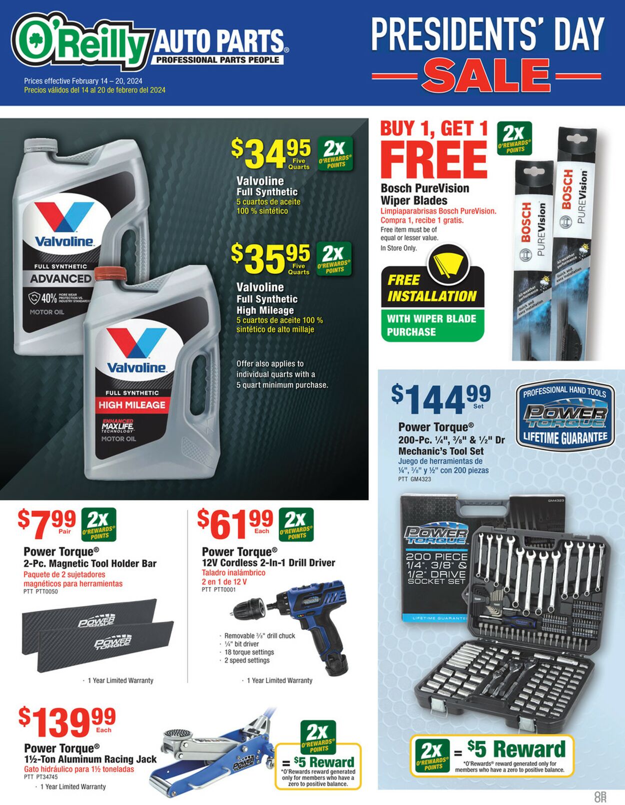 Catalogue O'Reilly Auto Parts from 02/14/2024