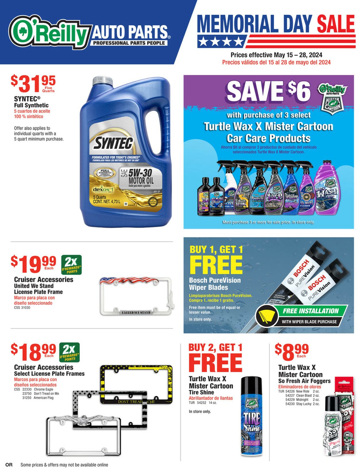 Catalogue O'Reilly Auto Parts from 05/15/2024