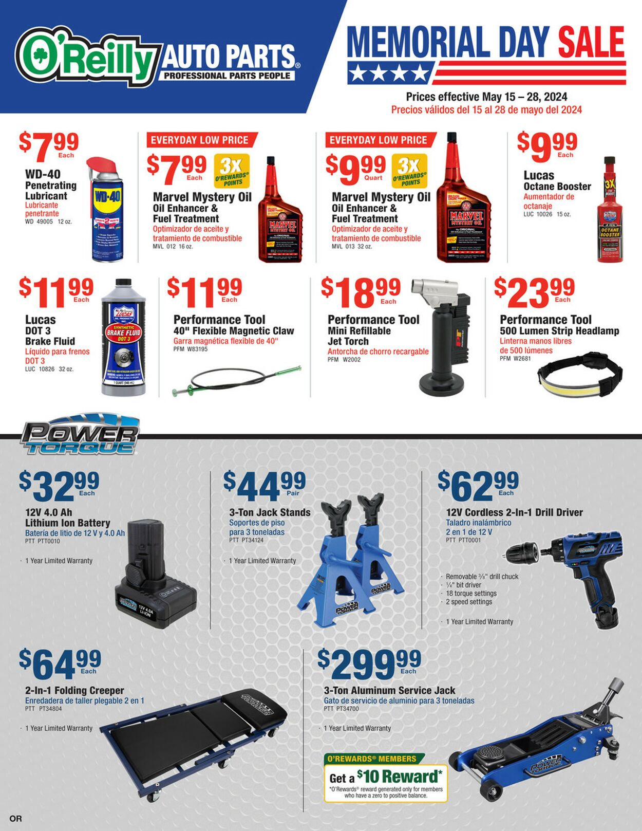 Catalogue O'Reilly Auto Parts from 05/15/2024