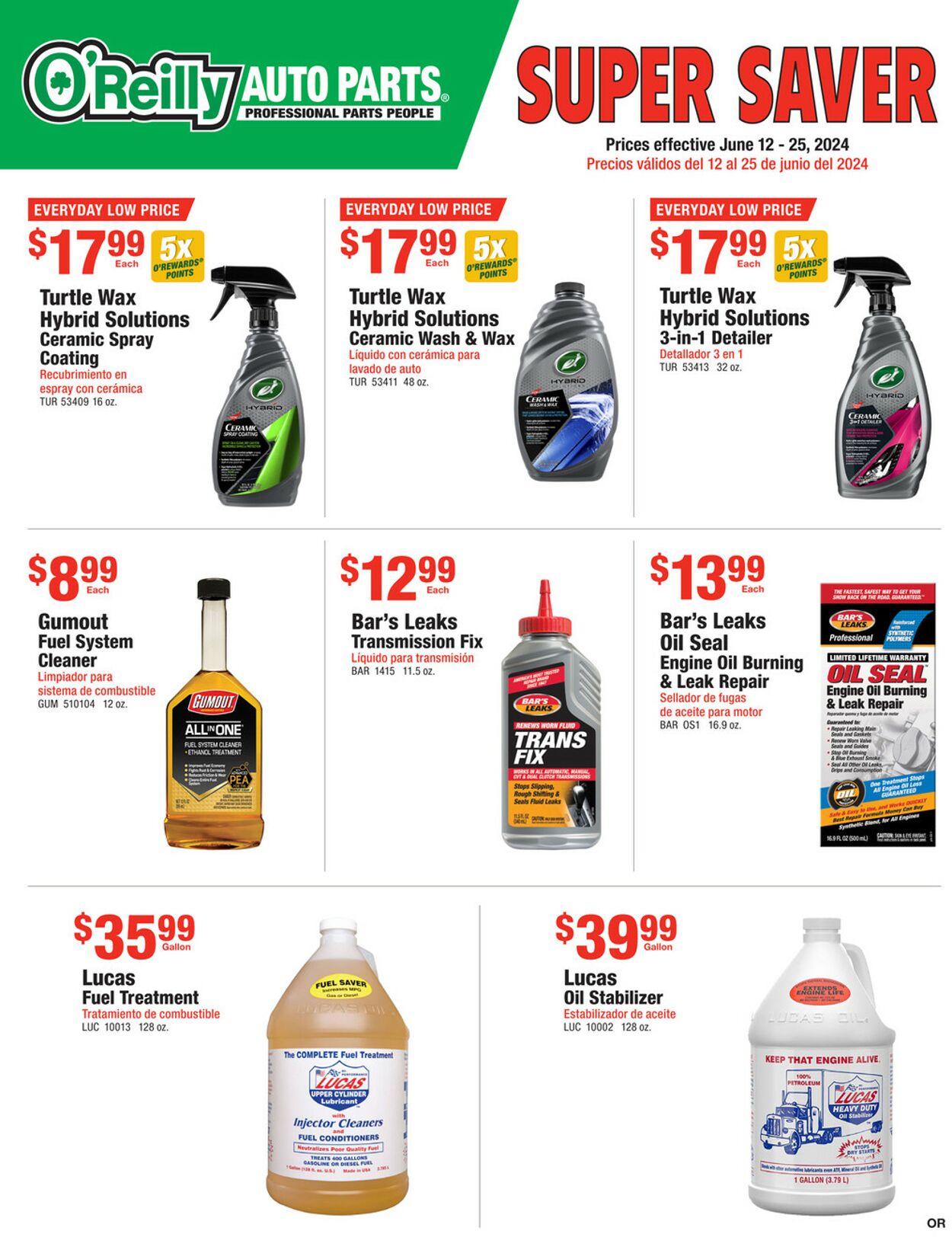 Catalogue O'Reilly Auto Parts from 06/12/2024
