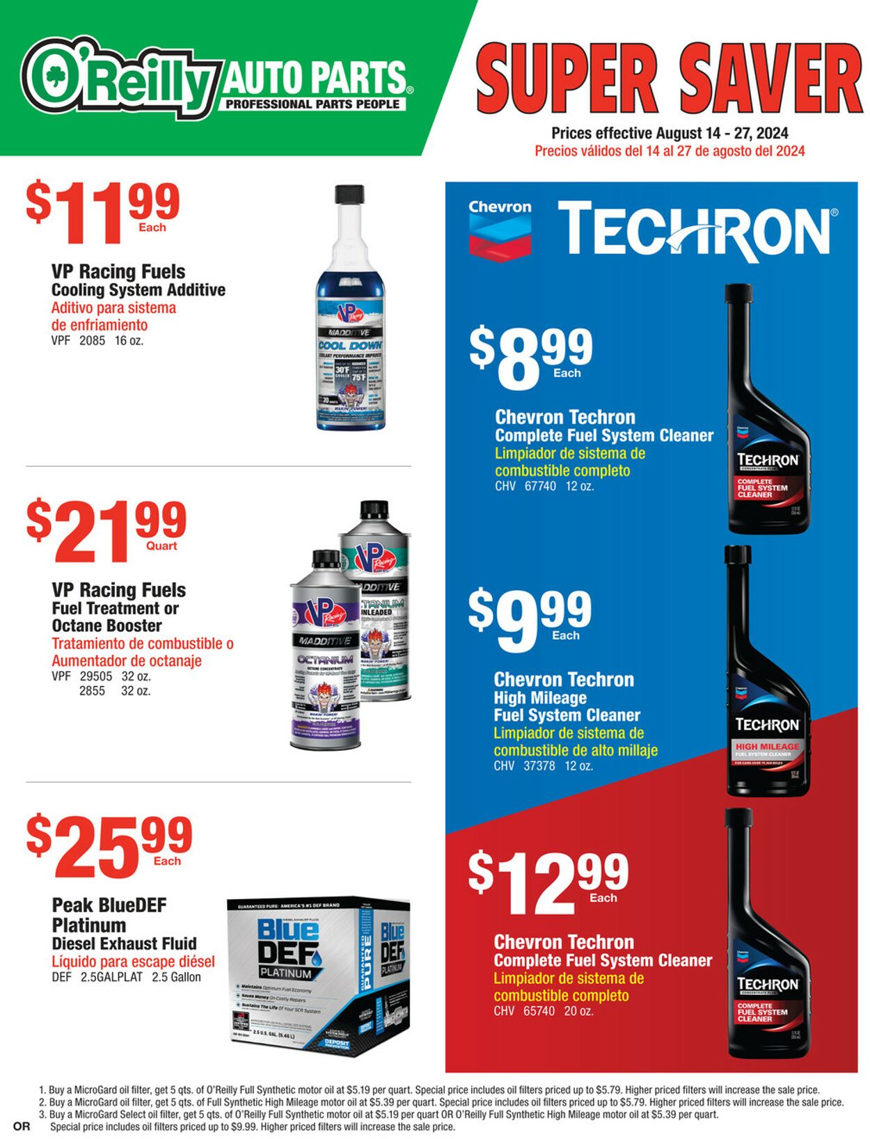 Catalogue O'Reilly Auto Parts from 08/14/2024