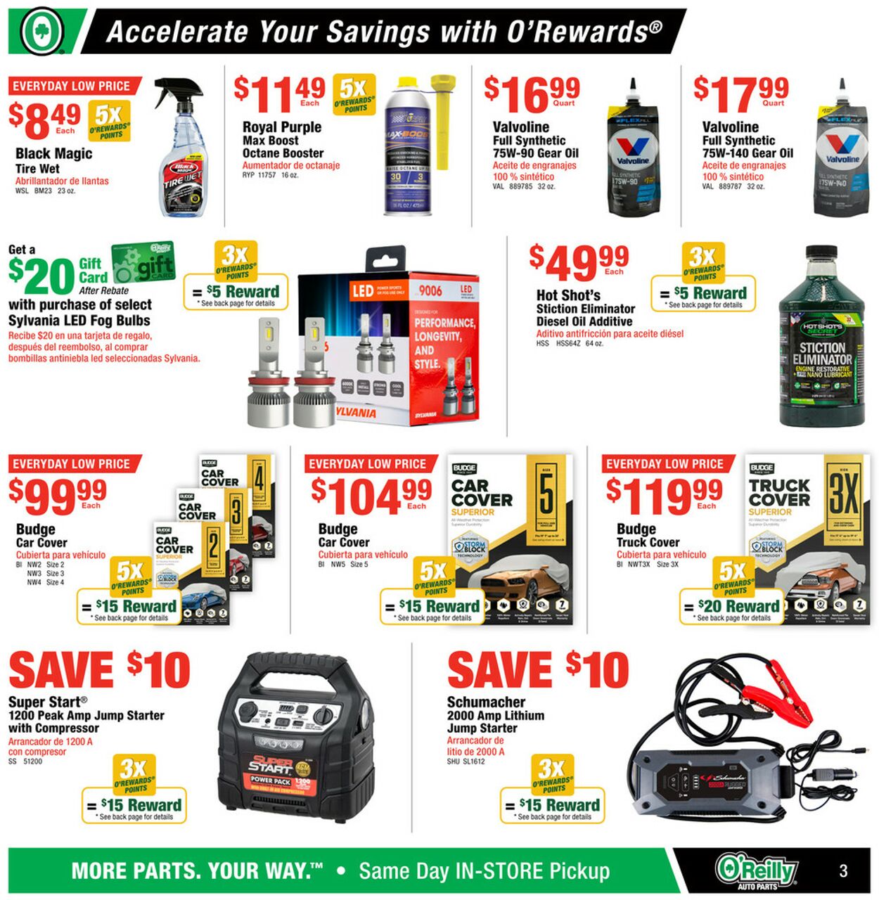 Catalogue O'Reilly Auto Parts from 08/28/2024