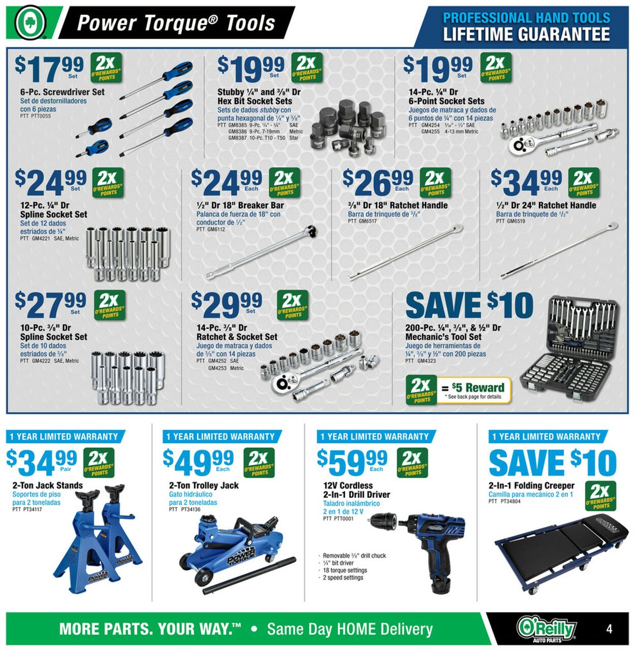 Catalogue O'Reilly Auto Parts from 08/28/2024