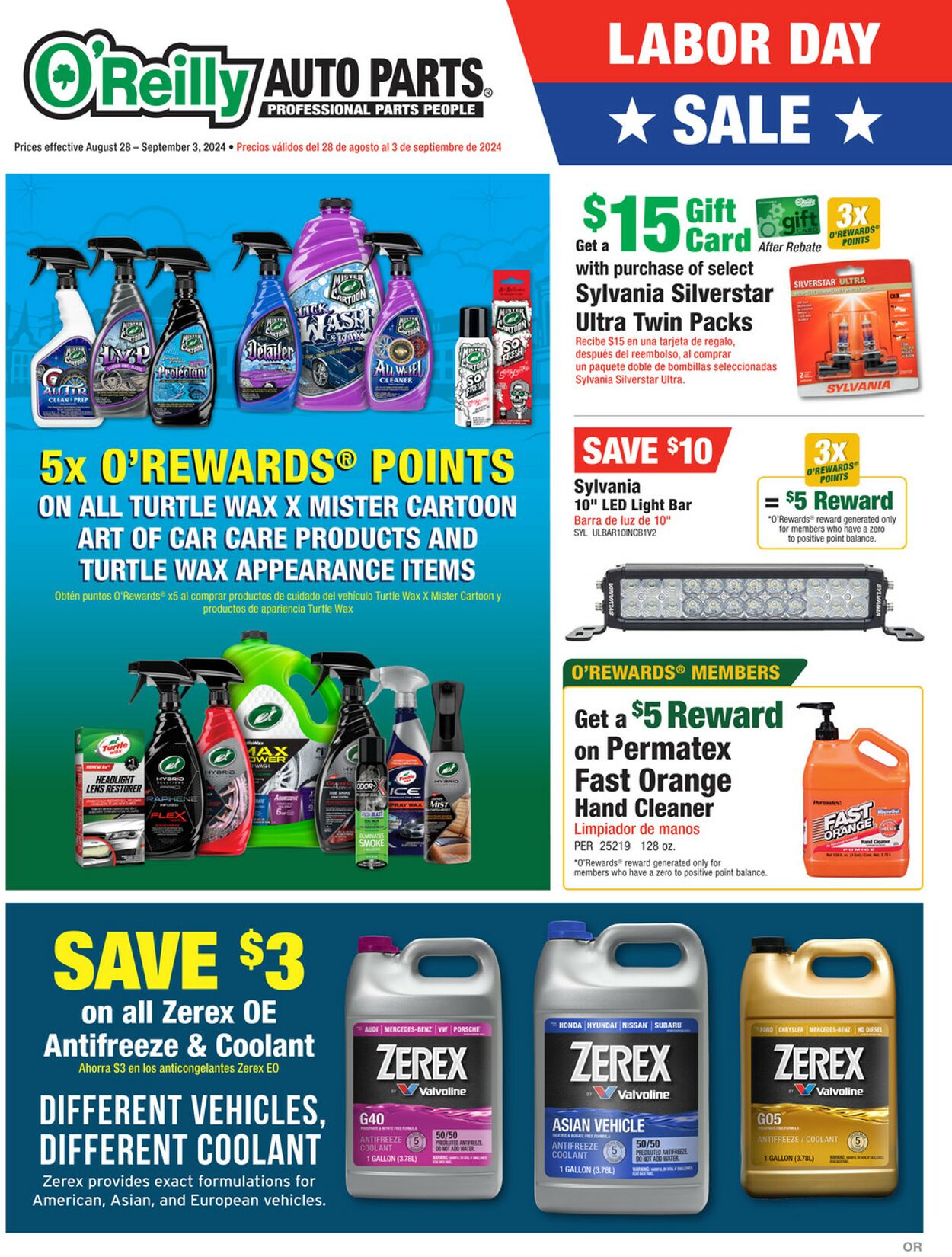 Catalogue O'Reilly Auto Parts from 08/28/2024