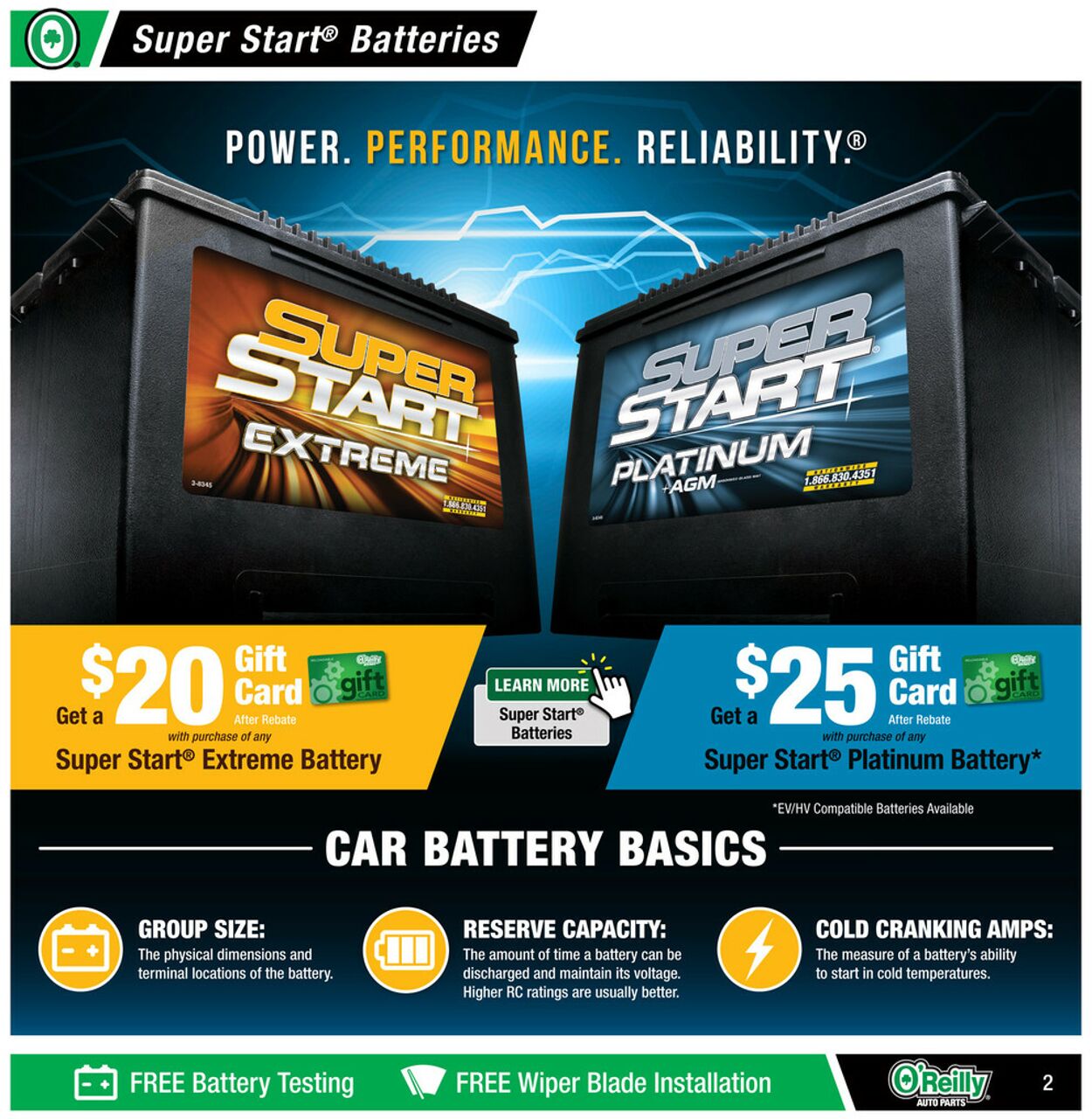 Catalogue O'Reilly Auto Parts from 09/25/2024