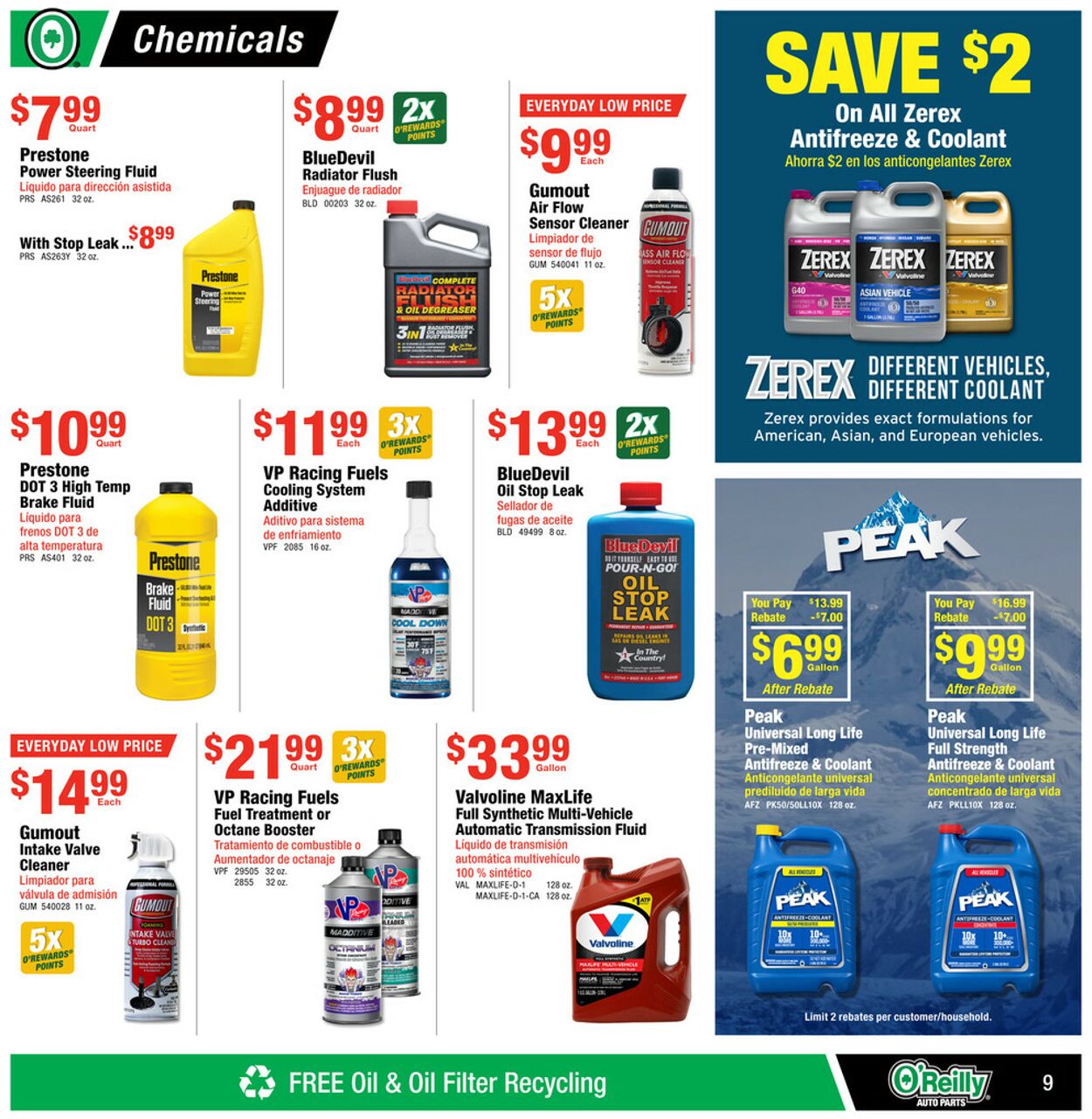 Catalogue O'Reilly Auto Parts from 09/25/2024