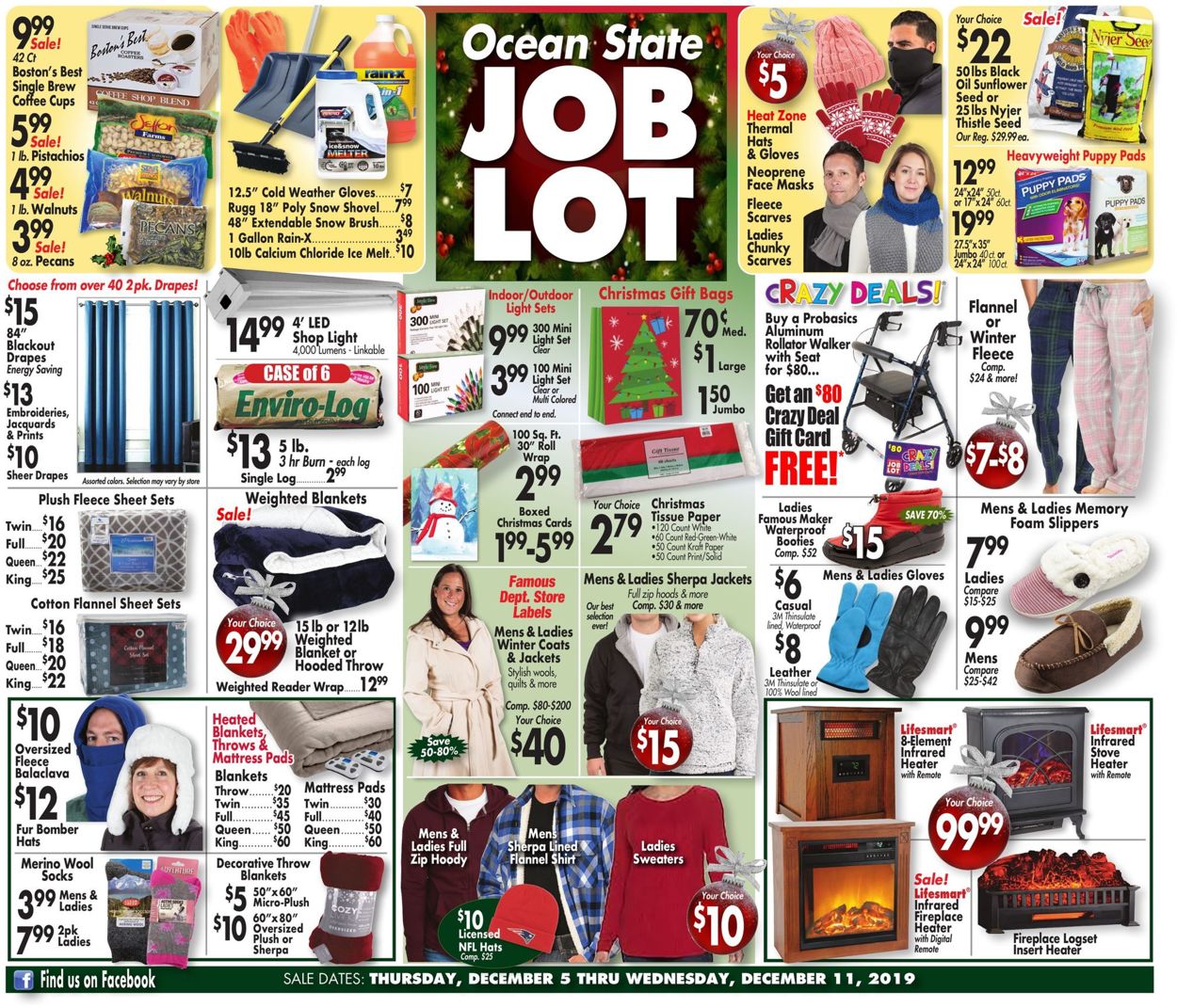 Catalogue Ocean State Job Lot - Holidays Ad 2019 from 12/05/2019