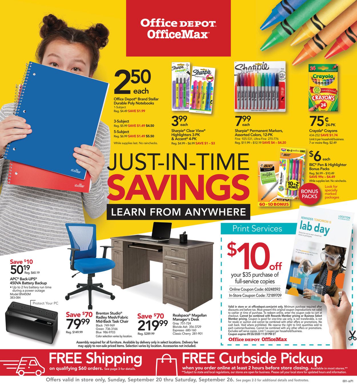 Catalogue Office DEPOT from 09/20/2020