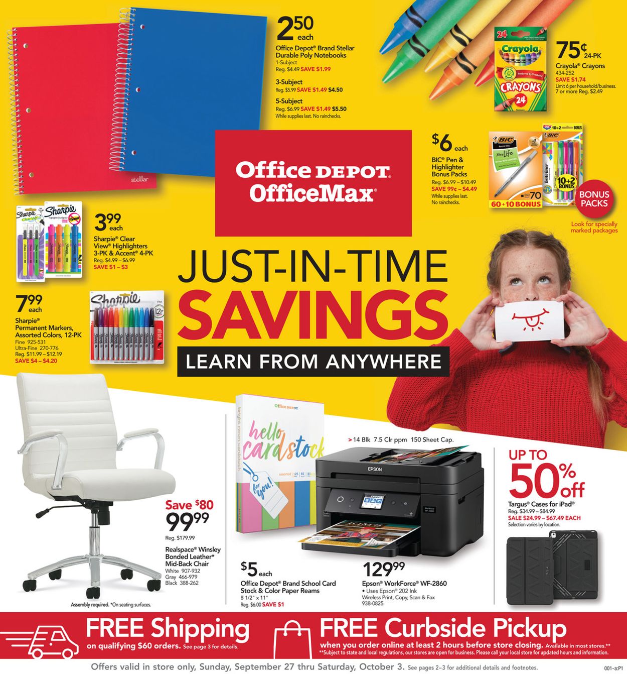 Catalogue Office DEPOT from 09/27/2020