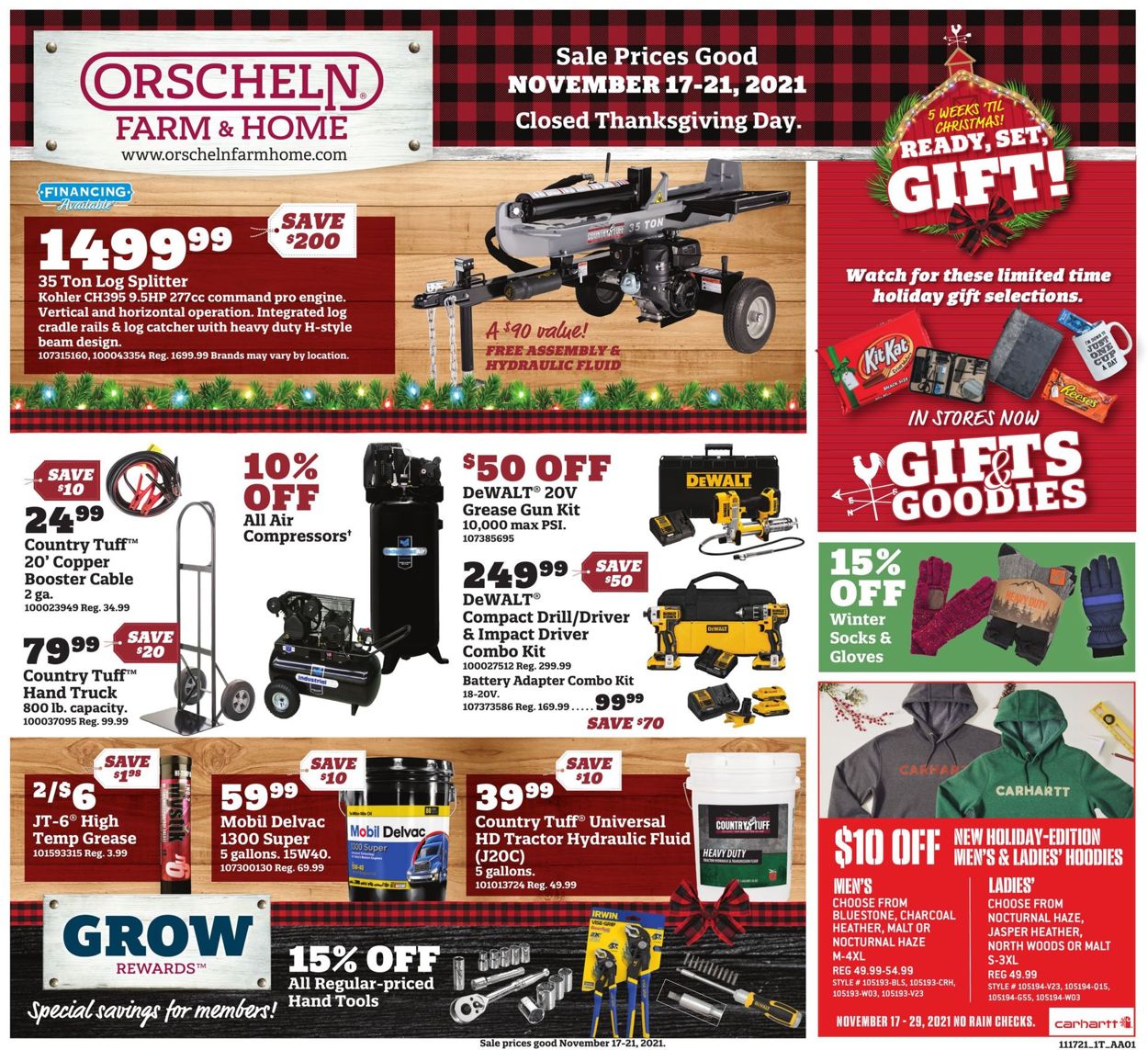 Catalogue Orscheln Farm and Home GIFT GUIDE 2021 from 11/17/2021