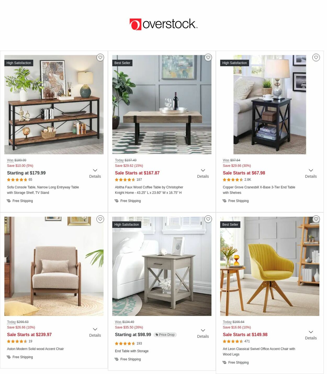 Catalogue Overstock from 09/29/2022