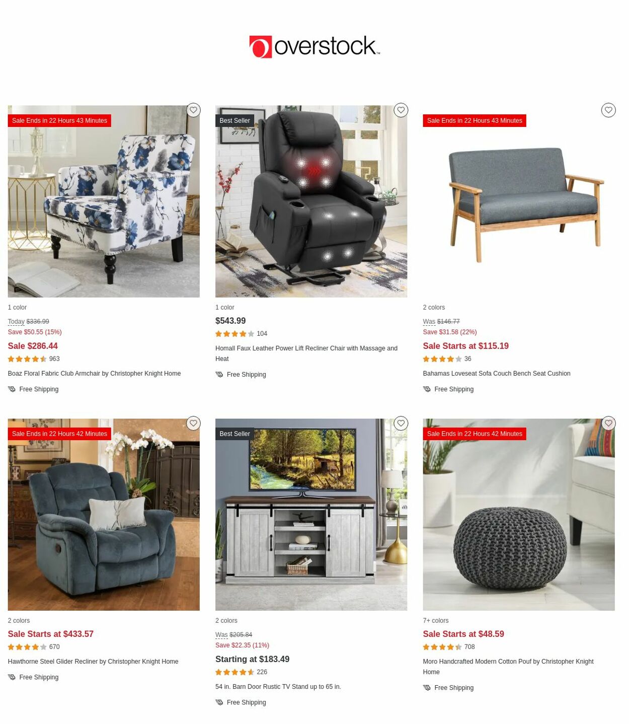 Catalogue Overstock from 10/13/2022